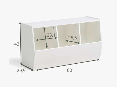 Alice & Fox LEAH Oppbevaringsbenk, Hvit