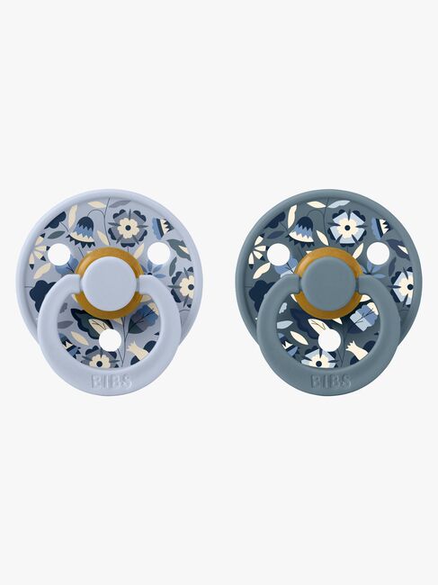 BIBS x Liberty Colour Bobo Smokk 2-Pakk Lateks Str 1, Dusty Blue Mix