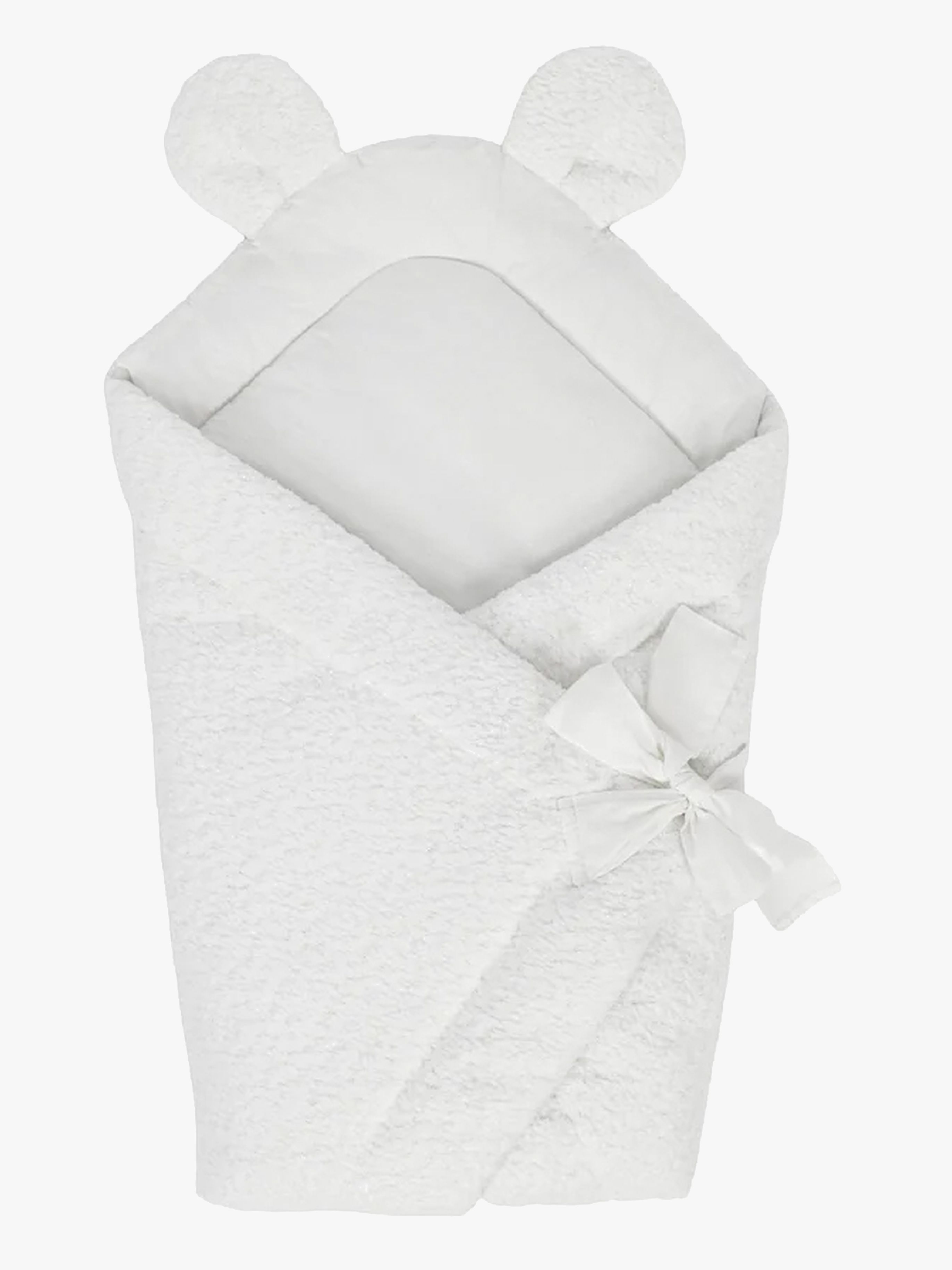 MeowBaby Boucle Svøpeteppe, White - Gulpekluter & Babytepper - Polyester