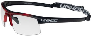 Unihoc ENERGY Innebandybriller Junior, Rød/Svart