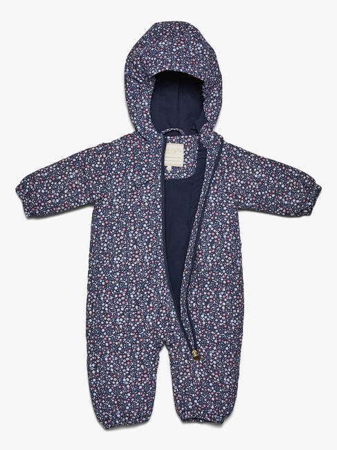 Petite Chérie Atelier Gisele Vinterdress Baby, Navy Small Flower
