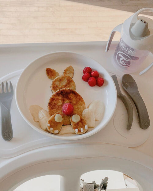 Twistshake Spise Selv Bestikk, Grå