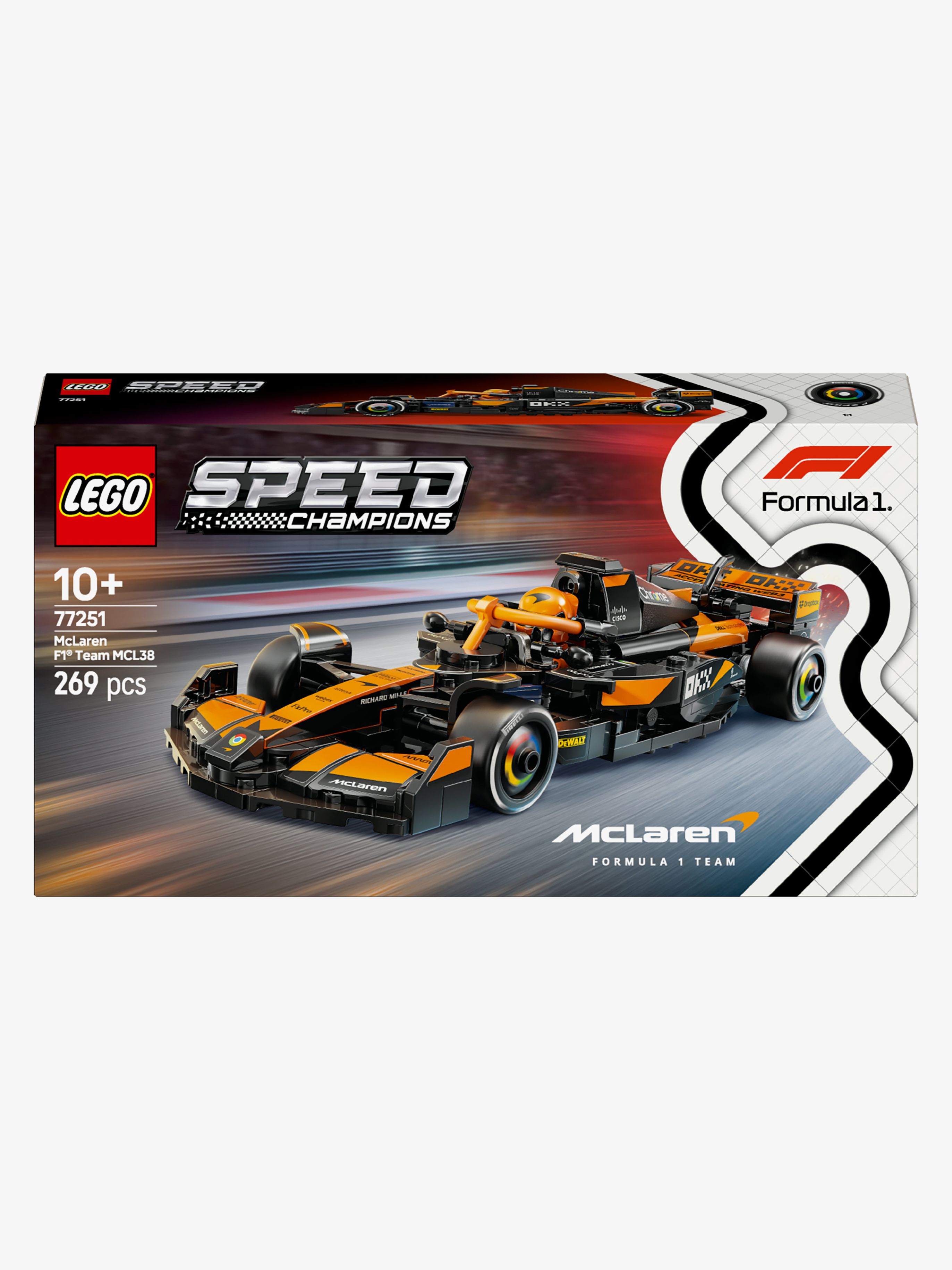LEGO Speed Champions 77251 McLaren F1 Team MCL38-racerbil - Byggesett - Plast