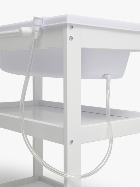 JLY Dream Stellebord med Uttrekkbar Badebalje, White