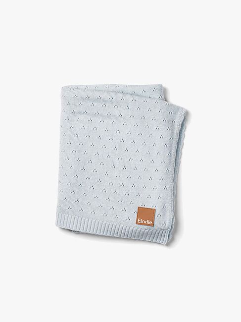 Elodie  Pointelle-strikket Teppe 100x75, Bermuda Blue
