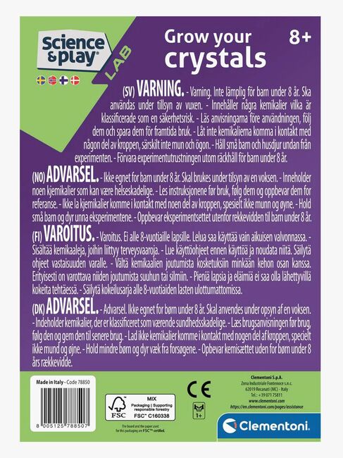 Clementoni Science & Play Vitenskapssett Krystaller