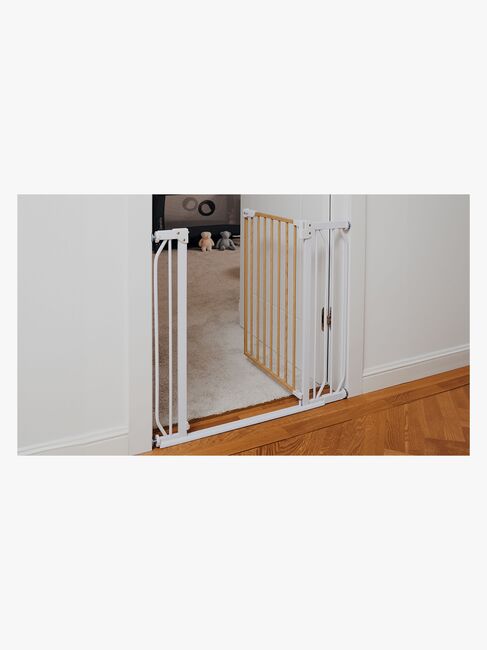 Lionelo Truus Slim Sikkerhetsgrind, White/Natural