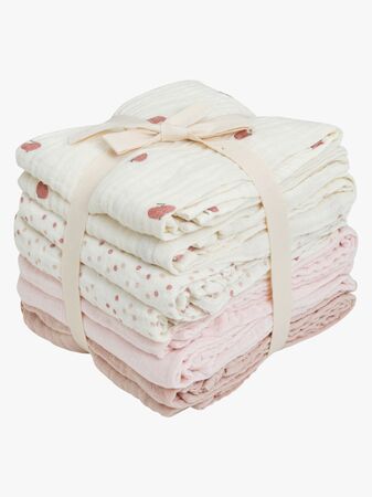 Pippi Musselinteppe 8-Pakk, Rose Dust