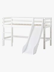 Hoppekids ECO Dream Halvhøy Loftseng med Sklie og Stige 90x200, Hvit