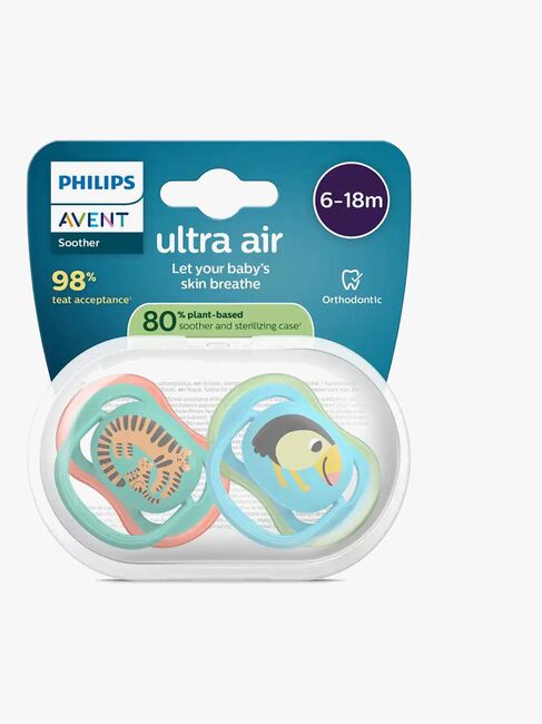 Philips Avent Ultra Air-smokk 6-18 m, 2-pakning, blå/turkis