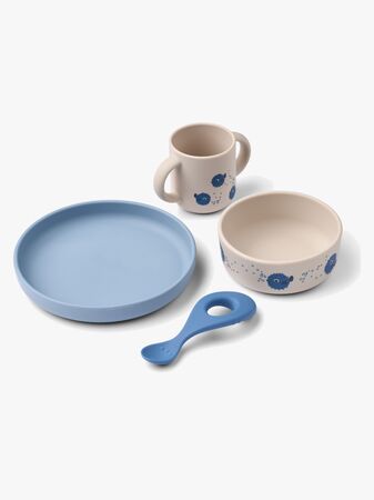 LIEWOOD Vivi  Mønstret Fôringssett Silikon, Pufferfish/Sandy