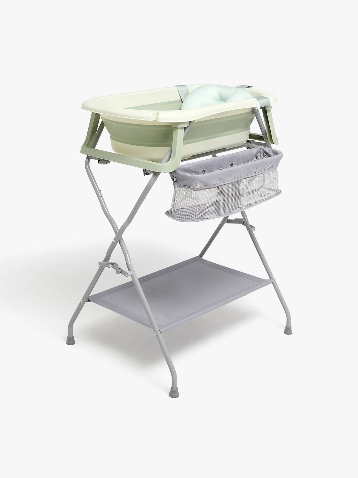 Beemoo CARE Assist Badebalje inkl. Badestøtte og Badestativ, Soft Green