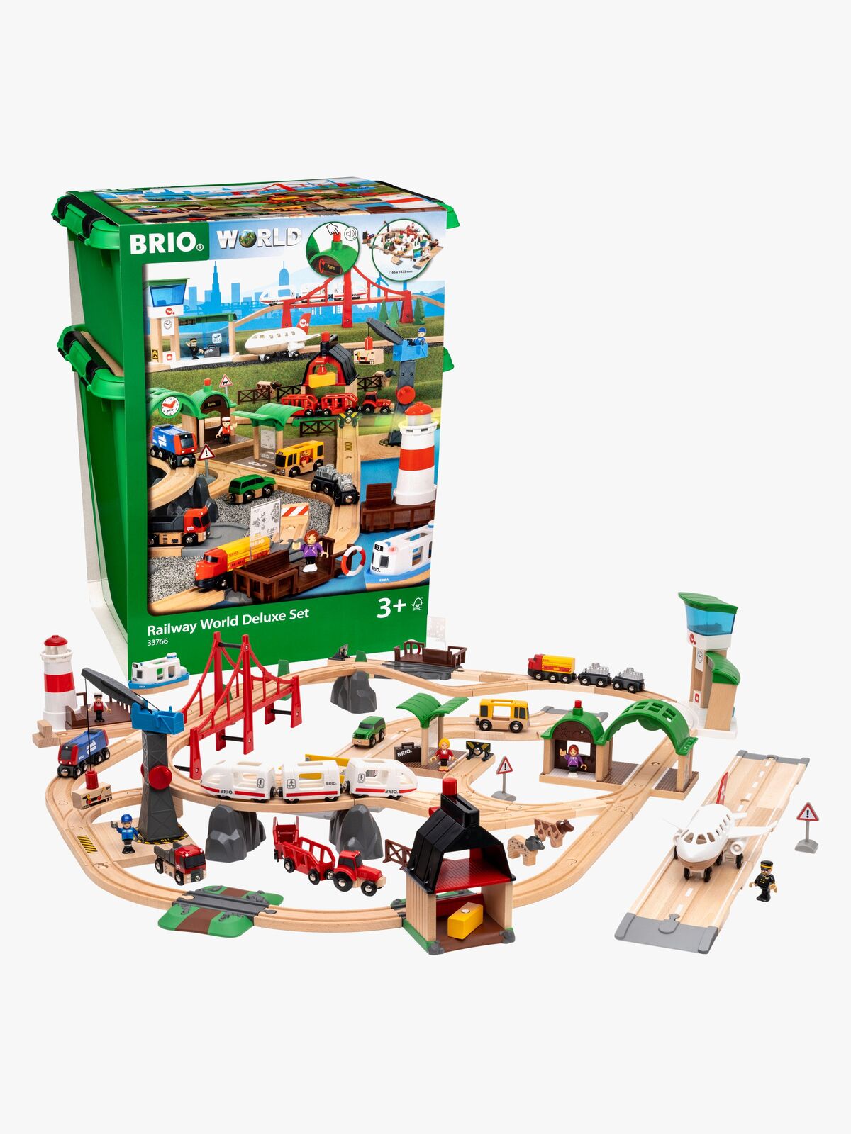 BRIO World 33766 World Deluxe Togbanesett