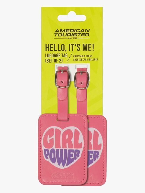 American Tourister Graphic Tags Bagasjemerke 2-Pakk, Girl Power