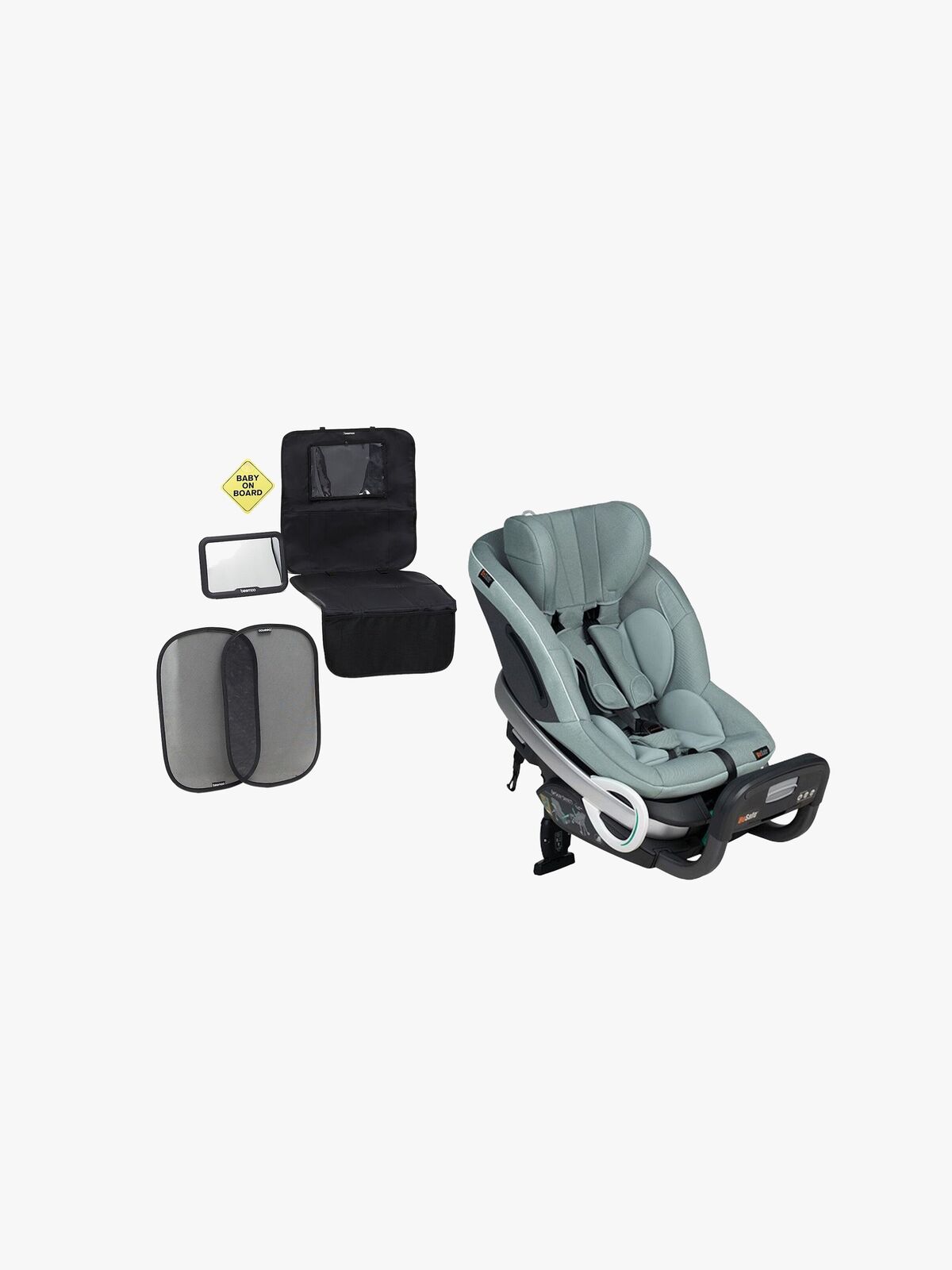 BeSafe Stretch Bilstol Inkl. Tilbehørspakke, Sea Green Mélange