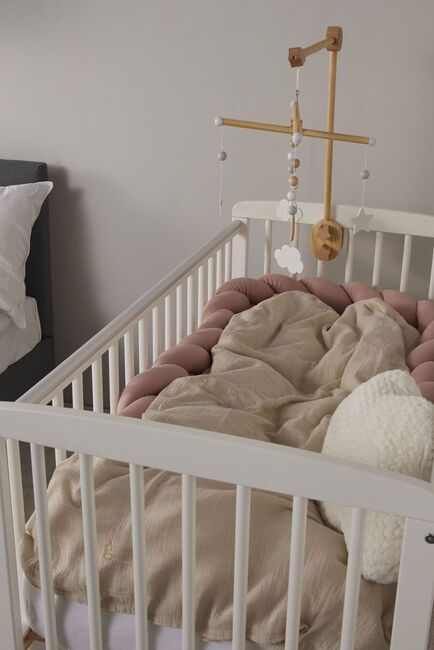 Alice & Fox ALEAH Flettet Sengekant 200cm, Dusty Pink