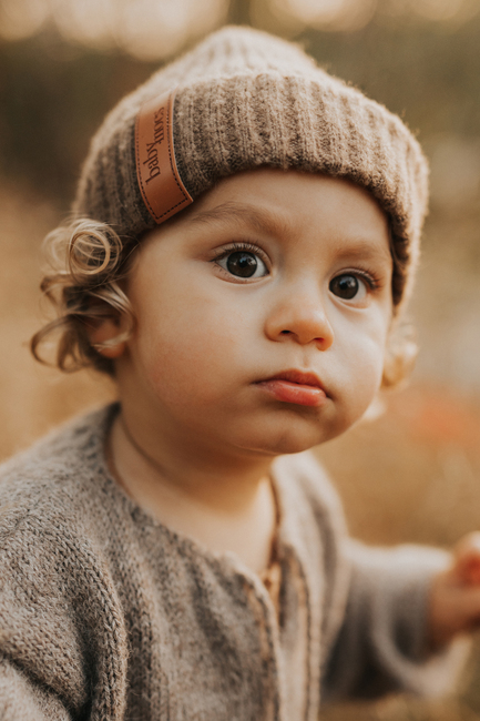 BabyMocs Strikket Lue, Greige