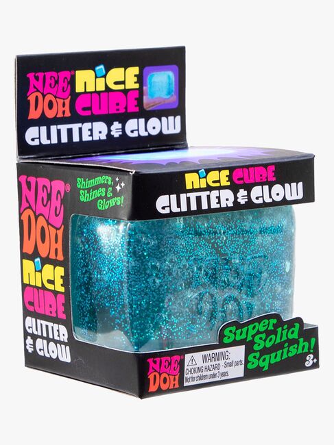 NeeDoh Nice Cube Glitter & Glow Stressball Blandet