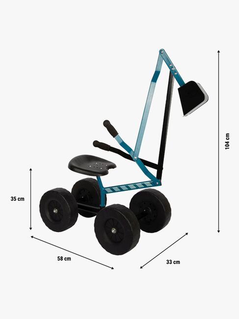 Small Foot Gravemaskin med Hjul, Blå