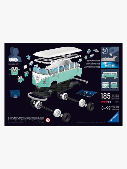 Ravensburger Iconics 3D-puslespill Volkswagen T1 185 Brikker