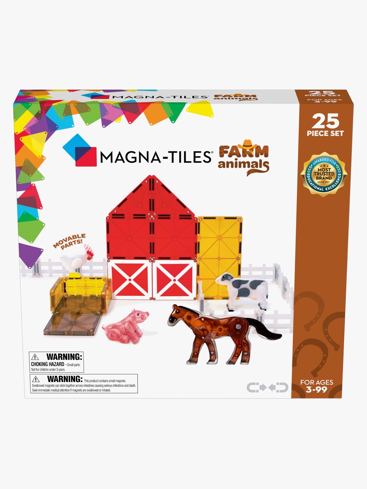 MAGNA-TILES Bondegårdsdyr Byggesett 25 Deler