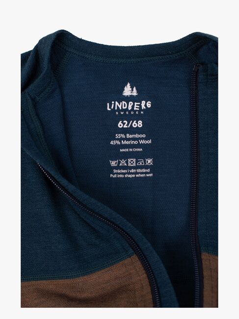 Lindberg Bamboo Merino Superundertøy Vinterdress, Blue/Navy