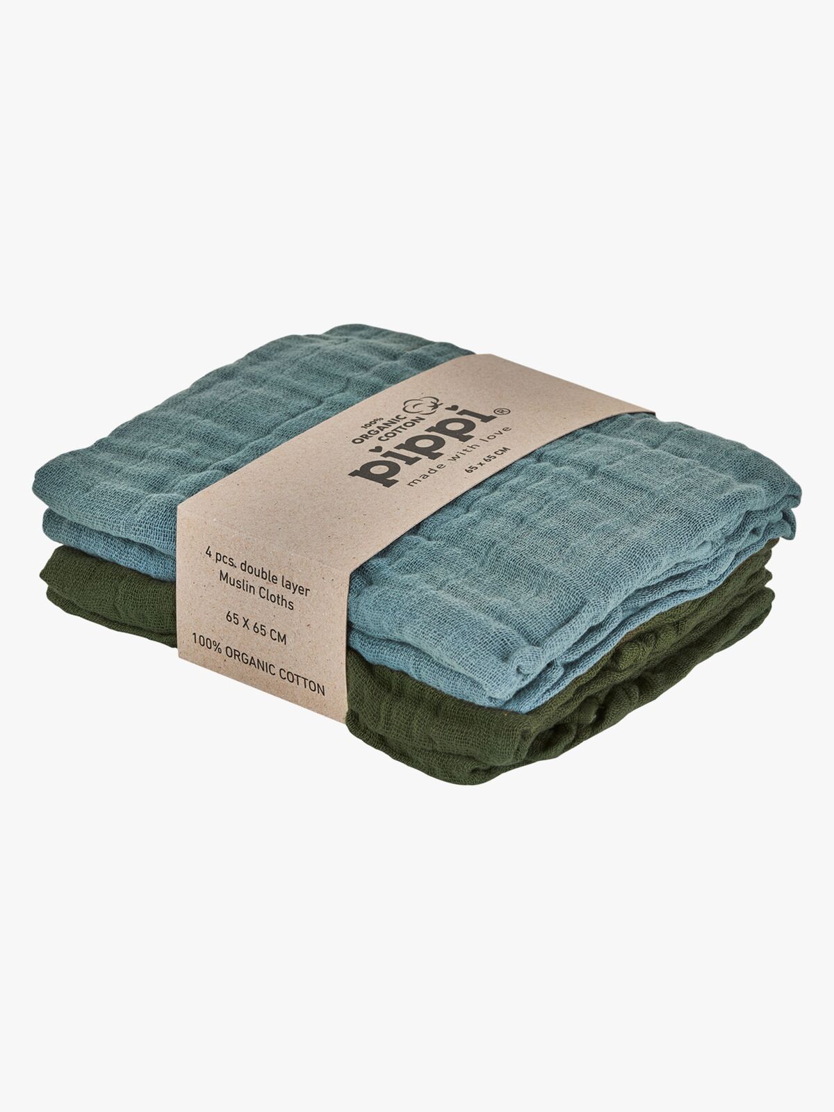 Pippi Musselinteppe 4-pack, Lead