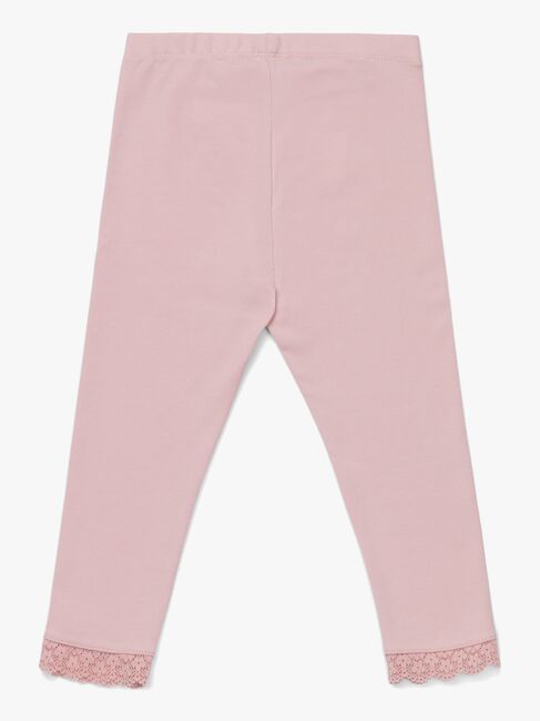 Petite Chérie Atelier Amandine Leggings 2-Pack, Pink/White