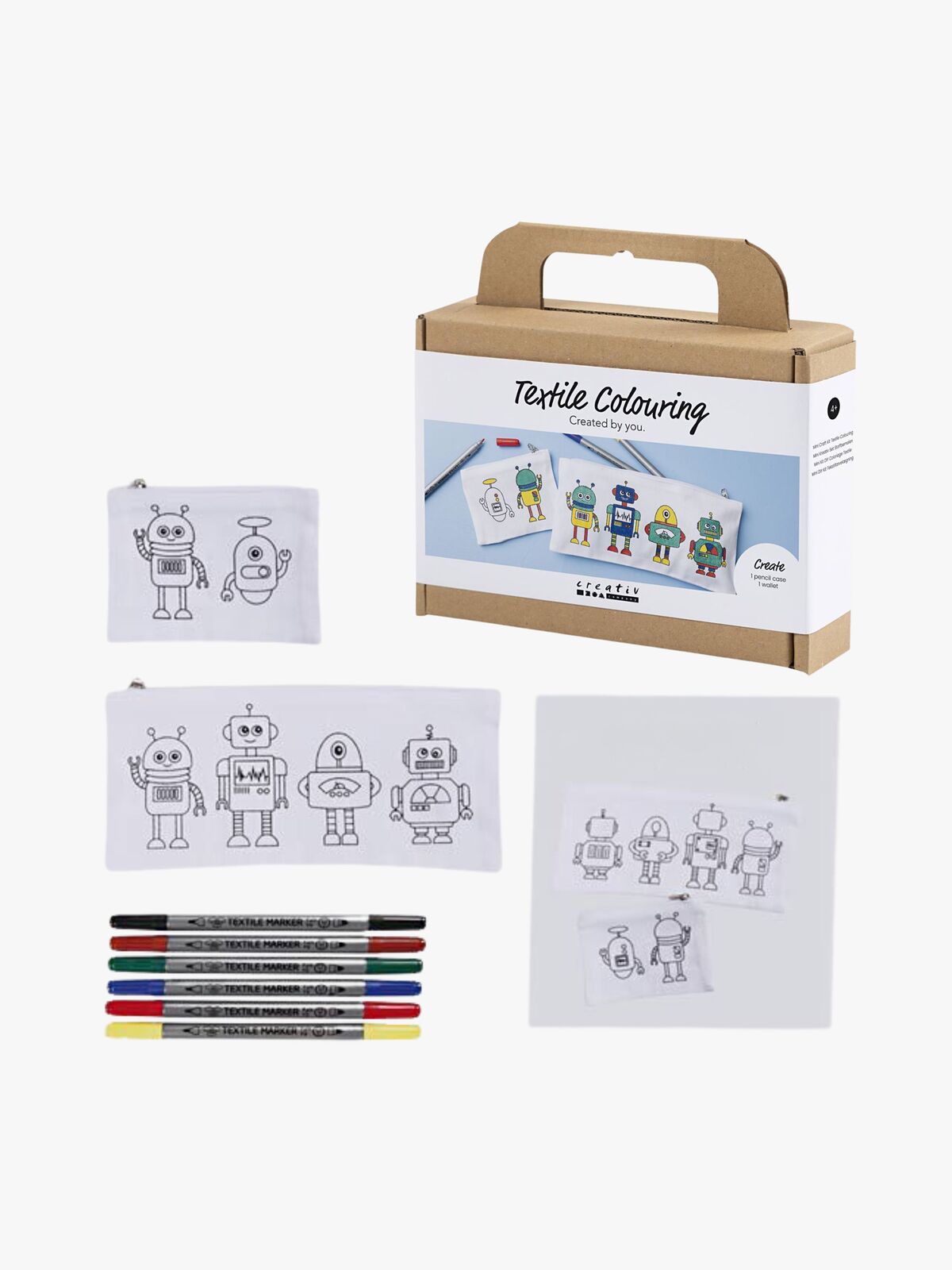 Creativ Company DIY Hobbysett Tekstilfarge Robot