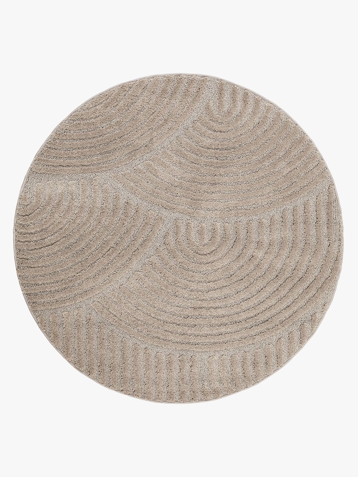 KMCarpets Doria Zen  Rundt Gulvteppe 160, Lin