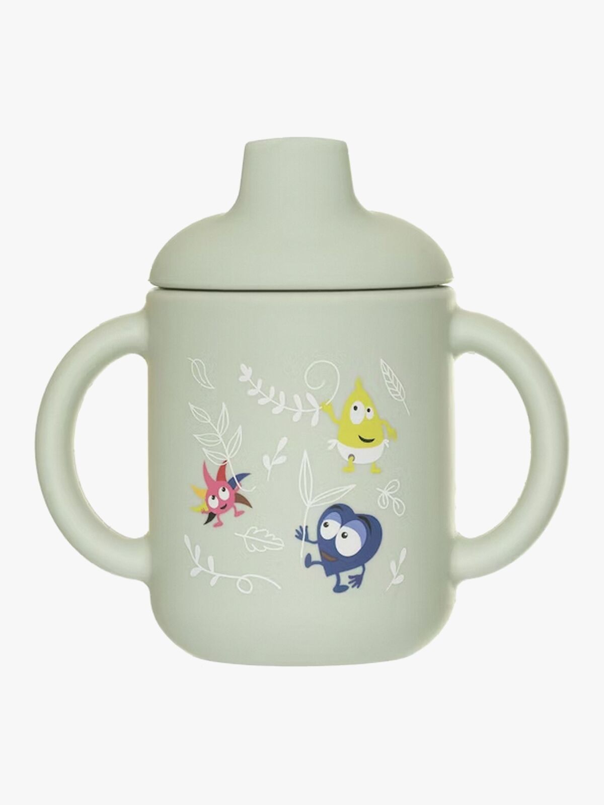 Babblarna Silikonkopp med Lokk i Naturen, Grønn