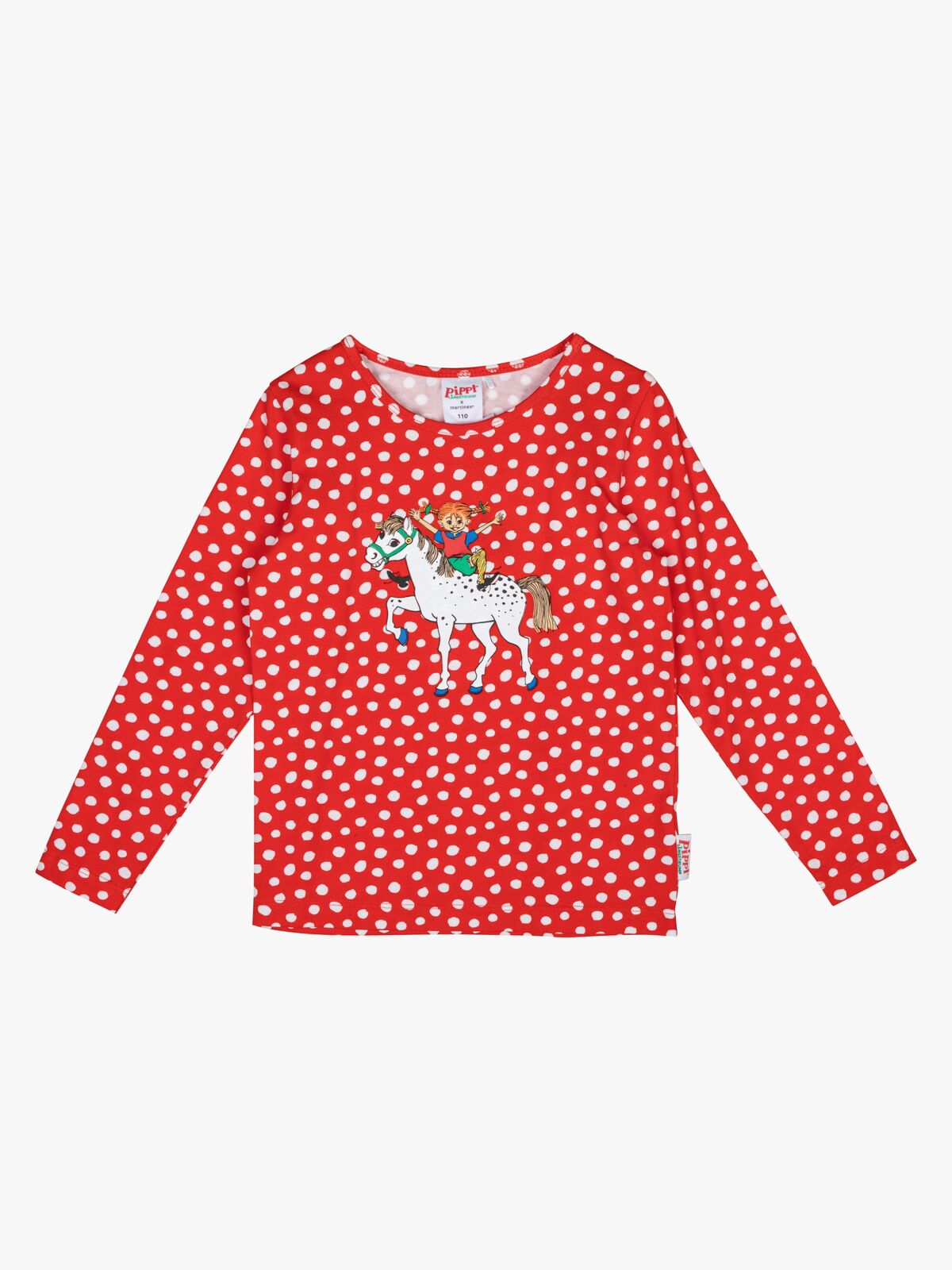 Pippi Langstrømpe  Langermet Genser, Red