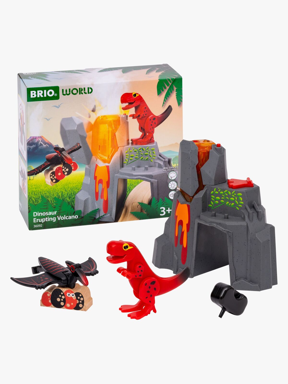 BRIO World 36092 Vulkanutbrudd med Dinosaur