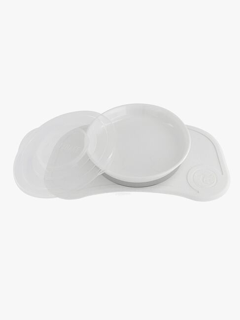 Twistshake Click-Mat Mini Tallerken og Spisebrikke, Hvit