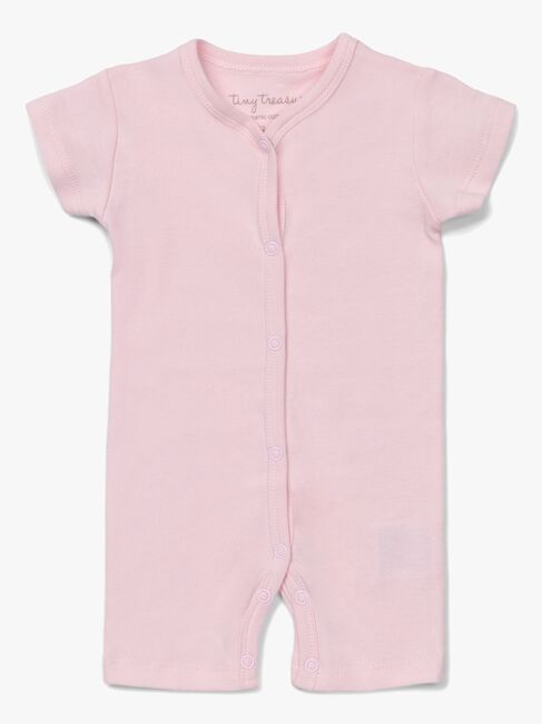 Tiny Treasure Summer Jumpsuit 2-Pack, Pink/Flamingo