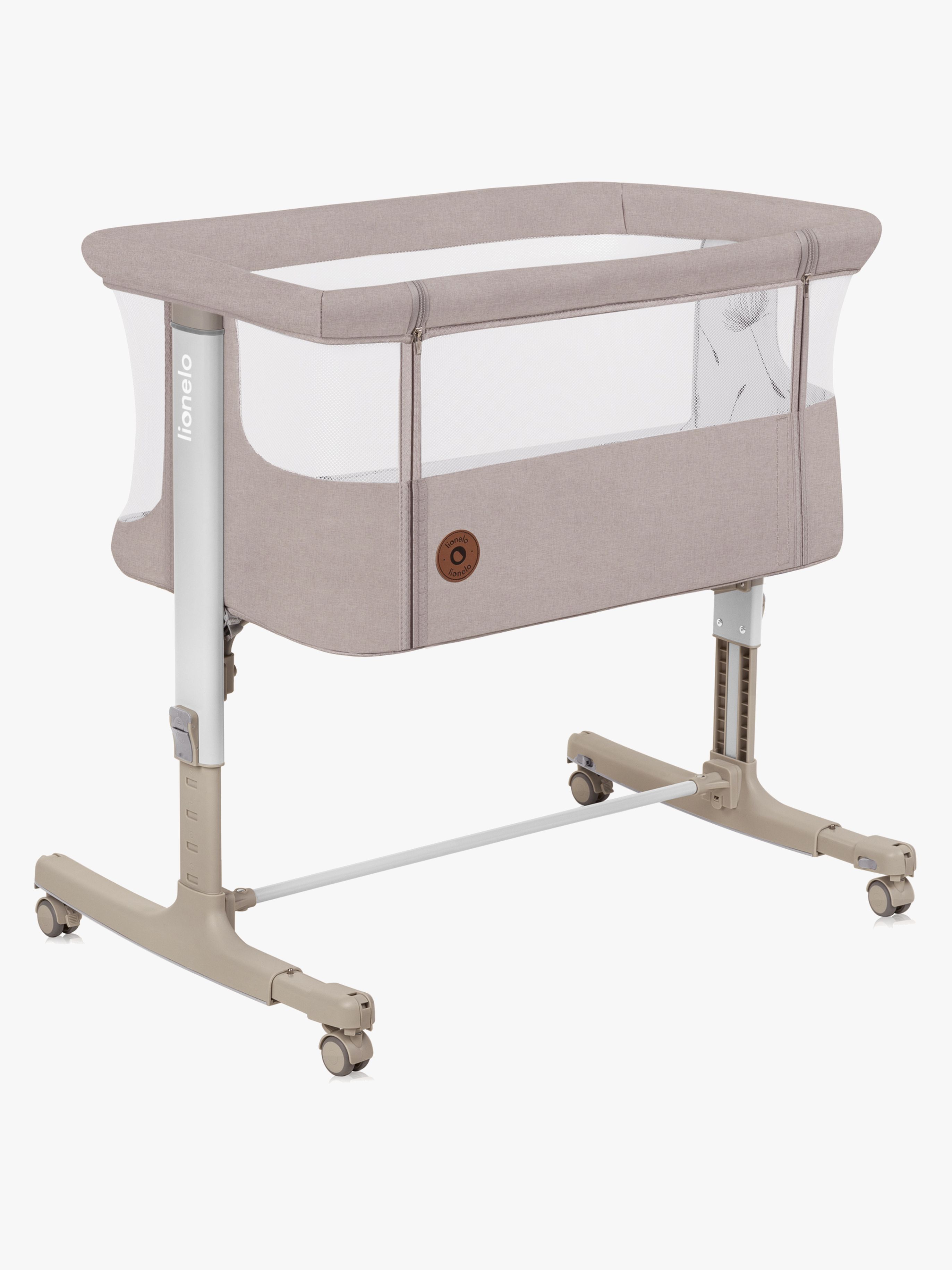 Lionelo Aurora Bedside Crib 3-in-1, Beige Cappucino - Bedside Crib - Stål