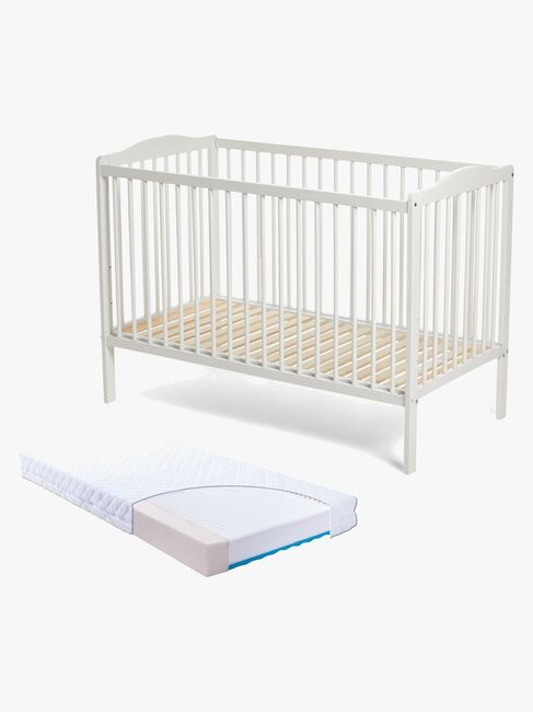 JLY MAJA Dream Sprinkelseng med BabyMatex Carpathia Madrass 60x120, Hvit