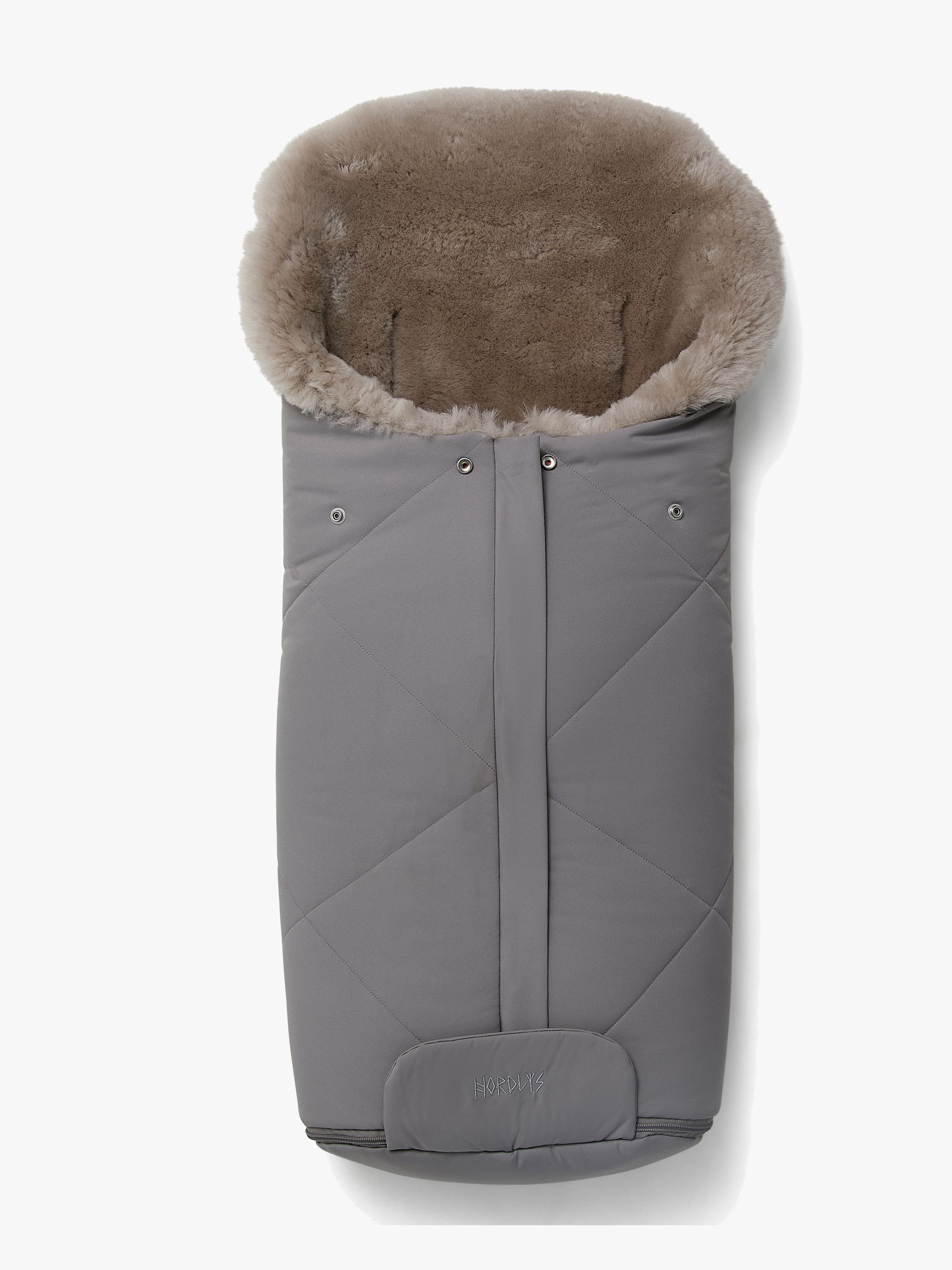 Nordlys Thyra Lammeskinnvognpose, Greige - Vintervognposer - 100% Polyester