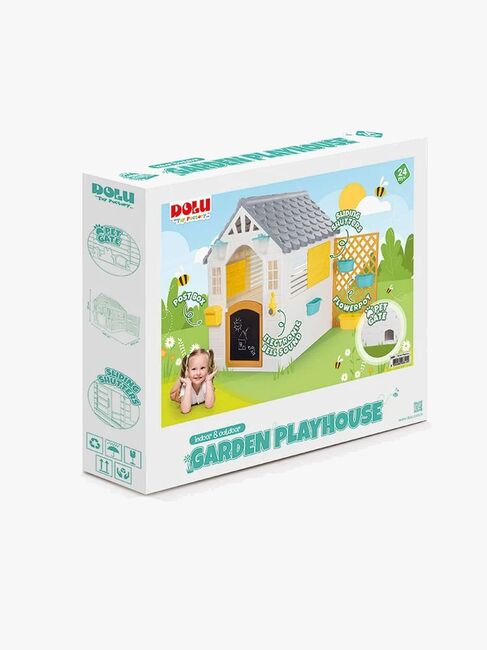 DOLU Garden Lekestue med Gjerde, Hvit