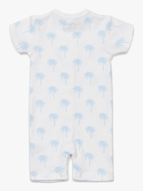 Tiny Treasure Summer Jumpsuit 2-Pack, White/Palm