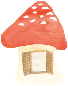That's Mine Wallsticker Small Mushroom, Red