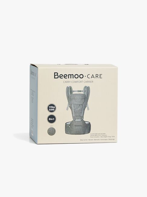 Beemoo CARE Carry Comfort 4-in-1 Bæresele & Hoftebærer, Grey