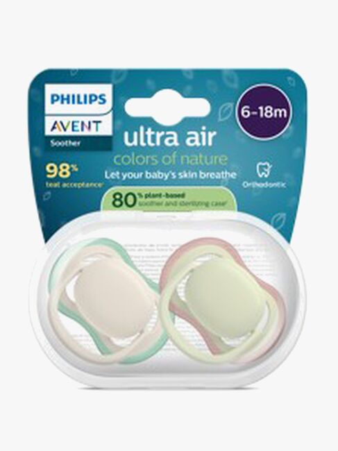 Philips Avent Ultra Air-smokk 6-18 m, 2-pakning, beige/lysegrønn