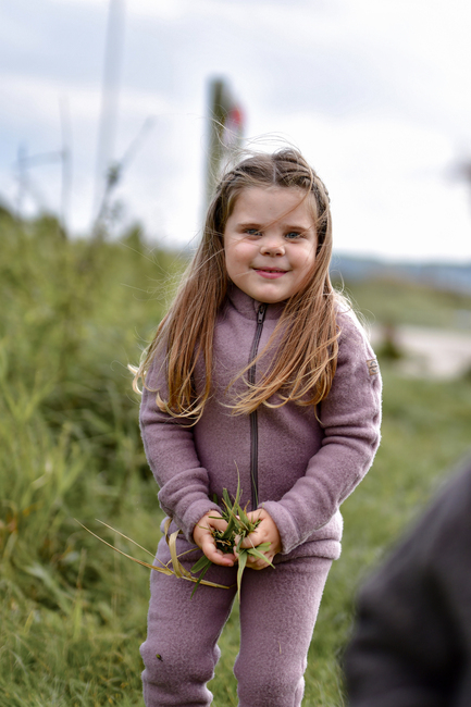 Mikk-Line Fleecejakke Baby Merinoull, Twilight Mauve