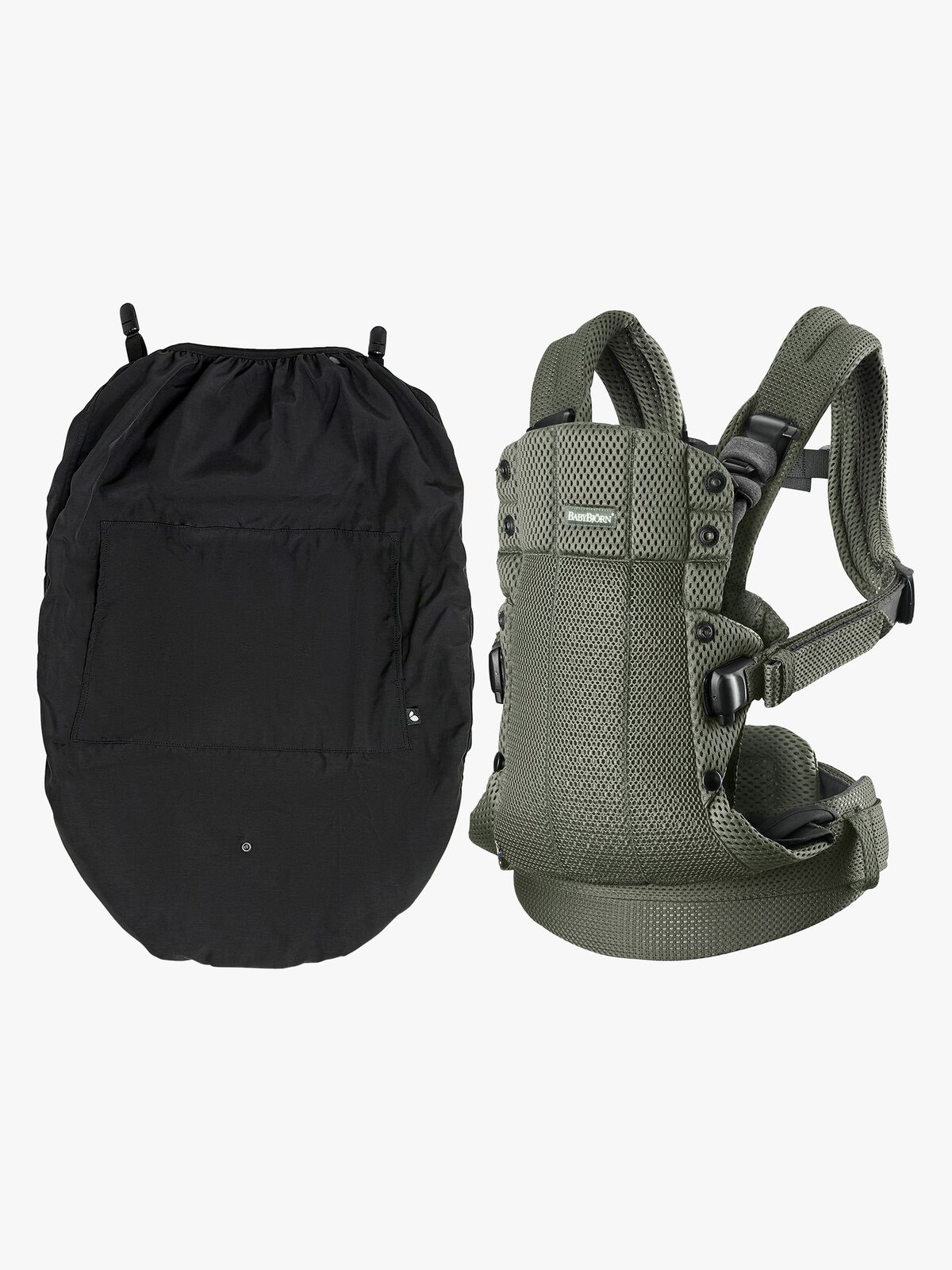 BabyBjörn Harmony Bæresele 3D Mesh inkl. Regntrekk, Mørkegrønn