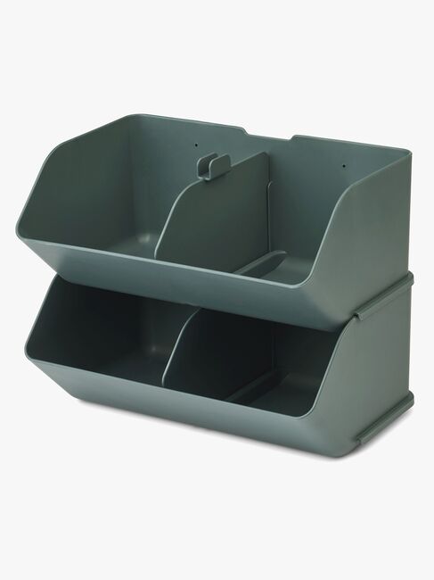 LIEWOOD Rosemary Oppbevaringskasser M 2-Pack, Whale Blue