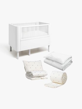 Alice & Fox June Vokseseng inkl. Sengesett NESSA 100x130, Dream White