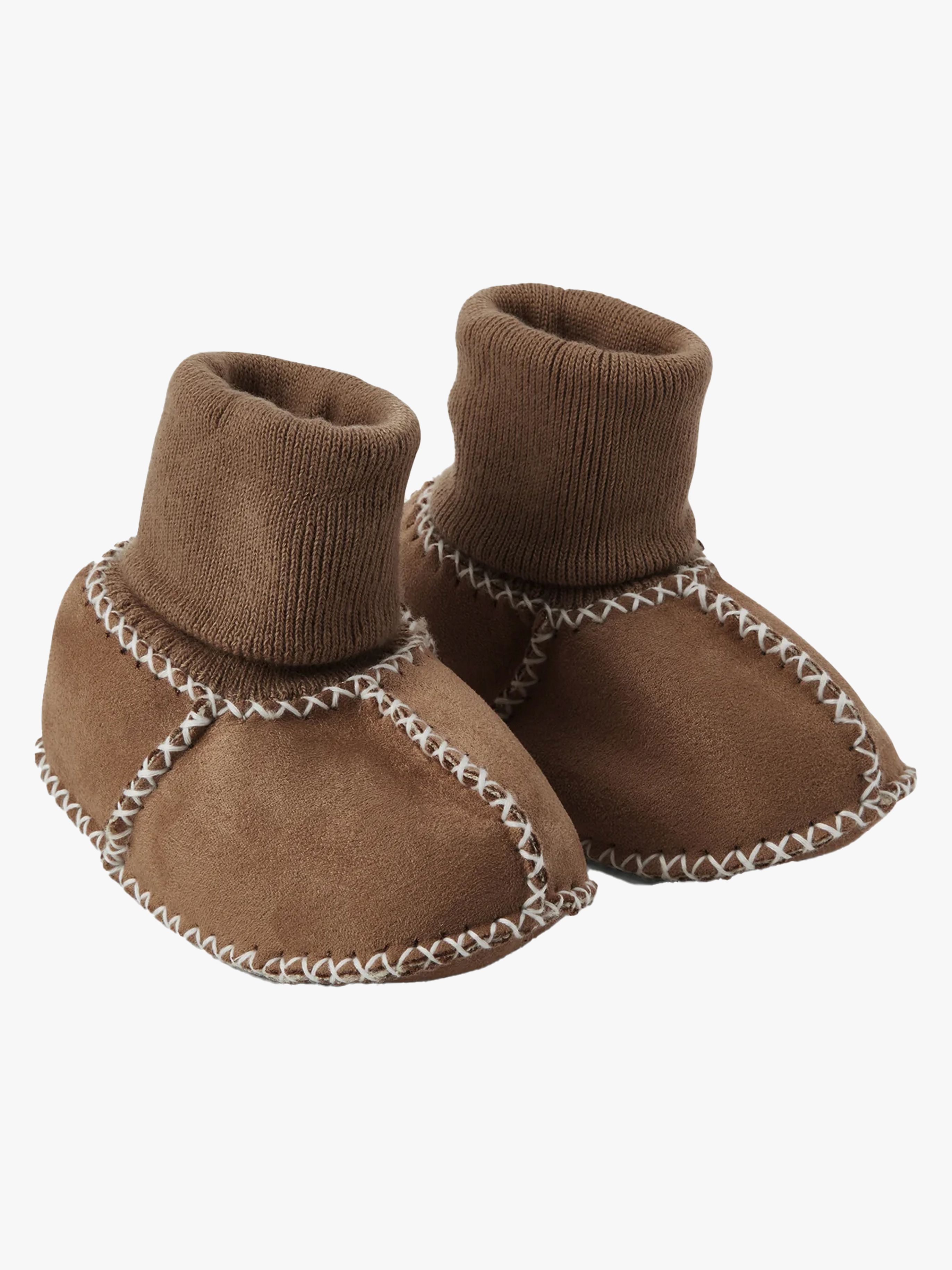 BabyMocs Cosy Mocs Tøfler, Chocolate, 0-6 md. - Innesko & Tøfler