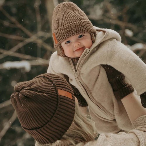 BabyMocs Lue med Øreklaffer, Karamell