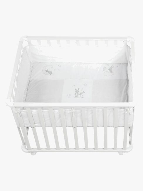Roba Lekegrind med Hjul, Fox & Bunny White
